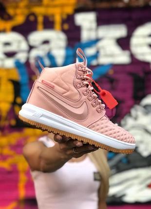 Жіночі демісезонні \ еврозима кросівки найк nike duckboot 17 pink. осінні.