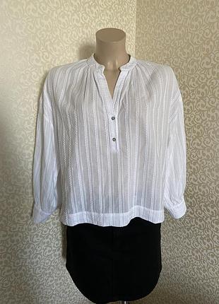 Біла блуза,сорочка з вишивкою  zara