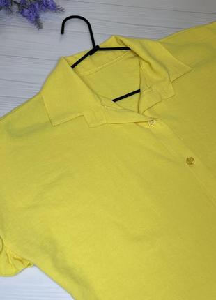 Сорочка жовта з рушем на рукаві4 фото