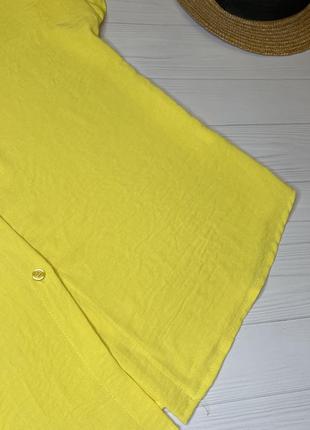 Сорочка жовта з рушем на рукаві5 фото