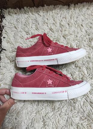 Замшеві кеди кросівки converse на стопу 18,5-19 см