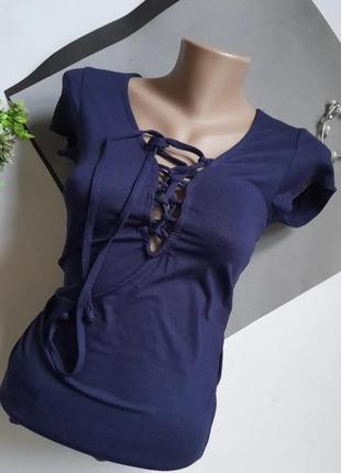 Amisu секси футболочка со шнуровкой р м сток