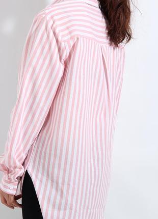 Рубашка в полоску кэжуал в стиле victoria secret размер м оверсайз  ночная рубашка пижама1 фото