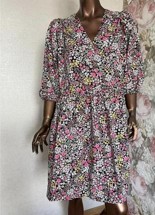 Цветочное платье с запахом f&amp;f, р. l-xl