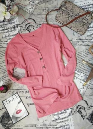 Легкий лонгслив нежно розового цвета/кофта/реглан/свитер3 фото