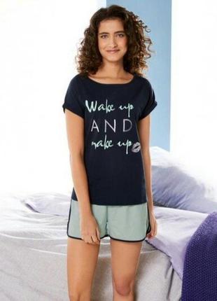 Літній комплект, жіноча піжама домашній костюм esmara футболка шорти