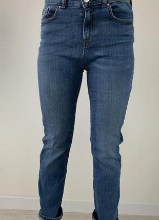 Джинсы классические, голубые удобные джинсы с плотного материала, прямые джинсы.