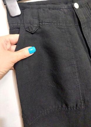 Подростковые ультромодные клешеные брюки из льна и котона4 фото