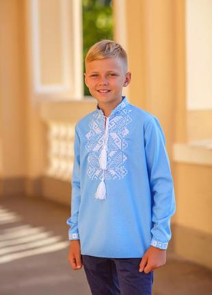 Сорочка вишиванка блакитна для хлопчика
