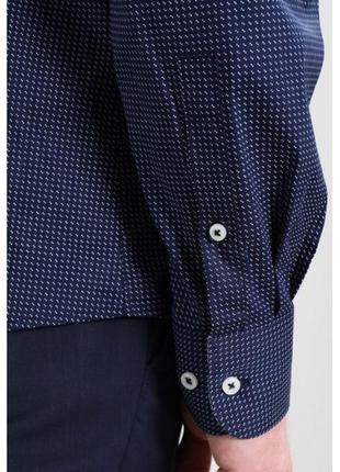 Рубашка мужская хлопковая синяя оливер сорочка👔чоловіча синя s.oliver modern fit р.l🇩🇪🇻🇳3 фото