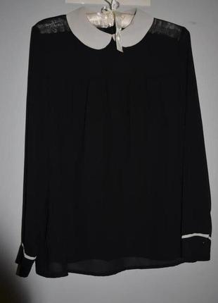 М/28 фирменная шикарная шифоновая женская рубашка блуза блузка зара zara9 фото