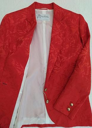 Пиджак, винтаж, красный, итальялия4 фото