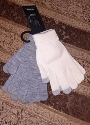 Перчатки с сенсорными пальчиками. две пары в упаковке. touch screen women accessories new yorker