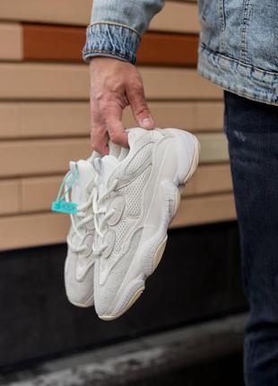 Мужские кроссовки adidas yeezy boost 500 bone white 42-43-44-451 фото