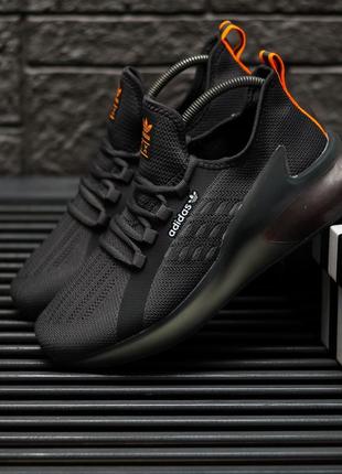 ❗️ розпродаж літні чоловічі кросівки adidas zx сірі сітка текстильні
