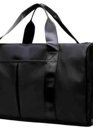 Спортивная сумка с отделами для обуви, влажных вещей 18l edibazzar черная6 фото