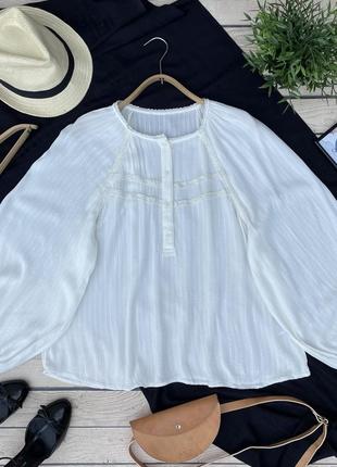 Шикарна вінда єна сорочка блуза оверсайз на крадена вишиванка біла молочна вільна з прошвою з об’ємними рукавами1 фото