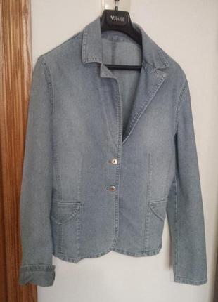 Джинсова куртка-пиджак м/385 фото