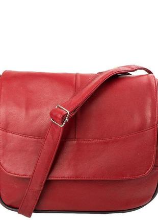 Жіноча шкіряна сумка міні-листоноша бордова tunona sk2416-1-2