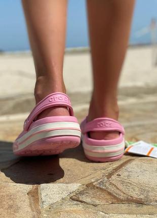 Женские шлепанцы crocs pink logo / smb2 фото