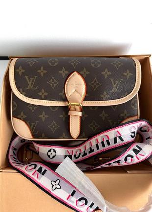 Женская сумка lv premium brown beige10 фото