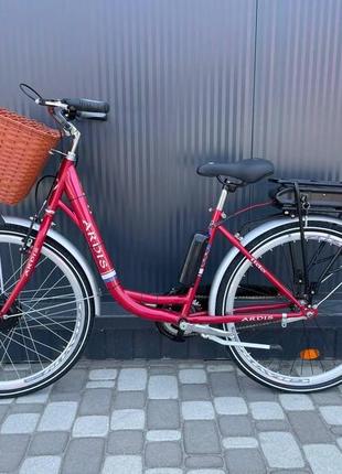 Электровелосипед 26" городской с аккумулятором в багажнике cubic-bike lido 500w 10.4ah 48в3 фото