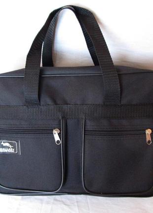 Мужская сумка через плечо барсетка папка портфель а4+ черная3 фото