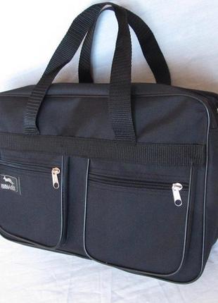Мужская сумка через плечо барсетка папка портфель а4+ черная2 фото