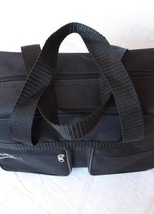 Мужская сумка через плечо барсетка папка портфель а4+ черная7 фото