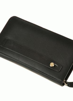 Барсетка мужская кожаная черная "buffalo bags" shim9019a-black2 фото