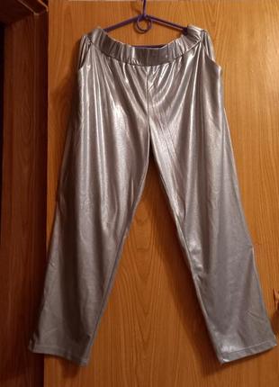 Женские брюки под серебро2 фото