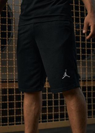 Модные трикотажные шорты для мужчин легкие на каждый день свободные  черные / шорты спортивные мужские3 фото