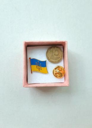 Значок флаг украины желто-голубой патриотический пин желтый синий брошь флаг патриотическое украшение  герб трезубец  украина украинский5 фото