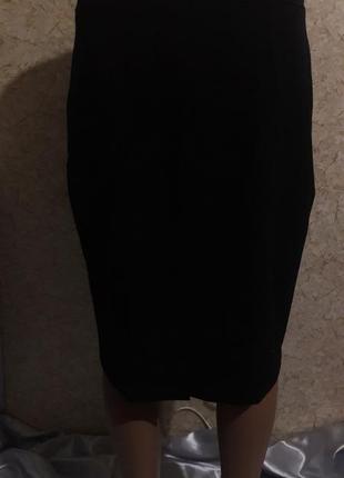 Классическая черная юбка-карандаш на подкладке6 фото
