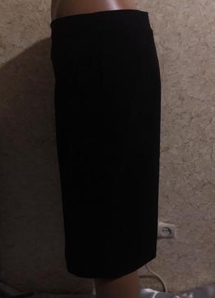 Классическая черная юбка-карандаш на подкладке3 фото