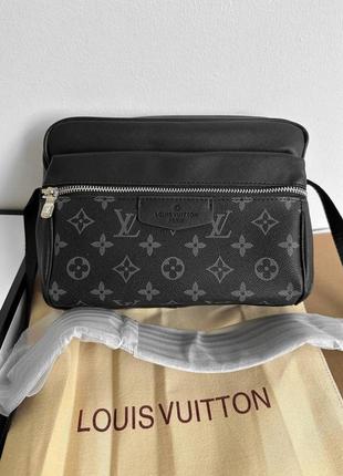 Женская сумка lv premium black grey7 фото