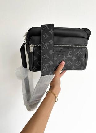 Женская сумка lv premium black grey6 фото