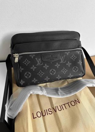 Женская сумка lv premium black grey