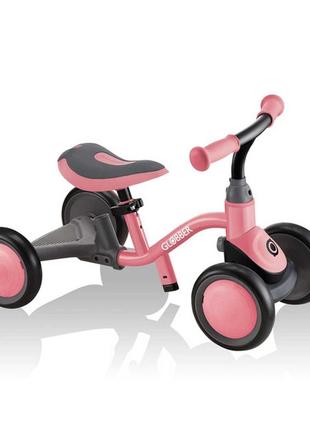 Трехколесный велосипед–трансформер globber learning bike 3 в 1 deluxe deep pastel pink5 фото