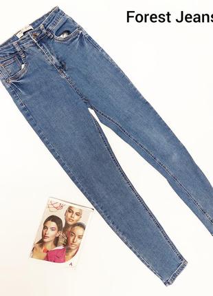 Жіночі джинси cкінни з високою посадкою від бренду  forest jeans