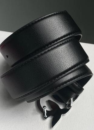 Ремень pinko love birds leather belt black/silver6 фото