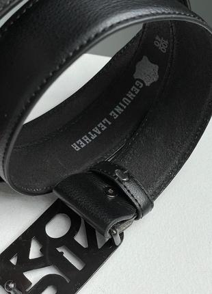 Ремінь pinko text leather belt black/silver6 фото