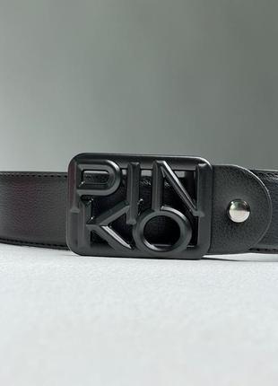 Ремень pinkoout leather belt black/black3 фото