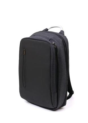 Мужской рюкзак черный текстильный4 фото