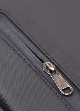 Мужской рюкзак черный текстильный6 фото