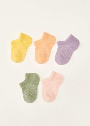 2-3 / 4-5 р нові фірмові дитячі шкарпетки різнокольорові дівчинці lc waikiki вайкіки носки1 фото