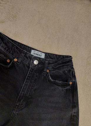 Чорні джинси палаццо з порізами new look джинсові штани на високій посадці y2k у стилі h&m bershka5 фото