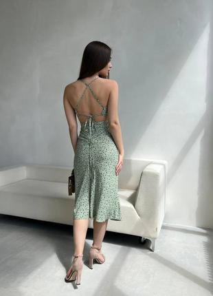 Платье сарафан з вырезом и открытой спиной штапель3 фото
