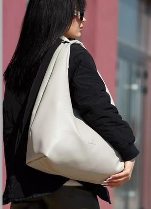 Женская сумка серая экокожа2 фото
