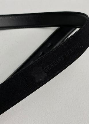 Ремінь christian dior leather belt black/silver3 фото